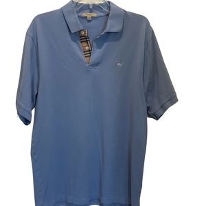 Burberry Men's SS Blue Polo Shirt - L